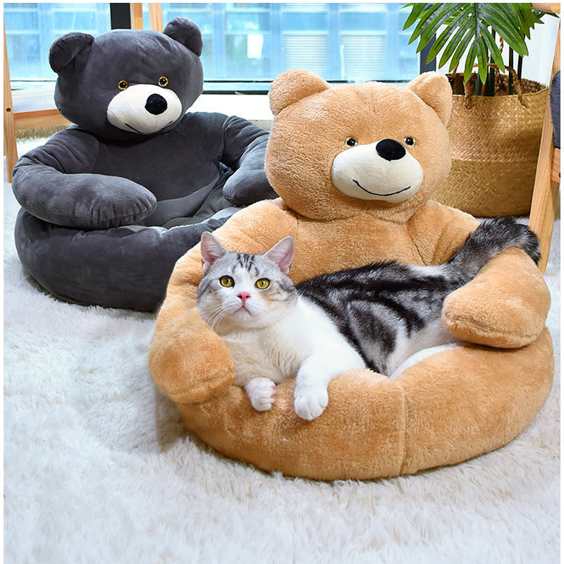 Washable Pet Bed with Non-Slip Bottom – SnuggleBear™