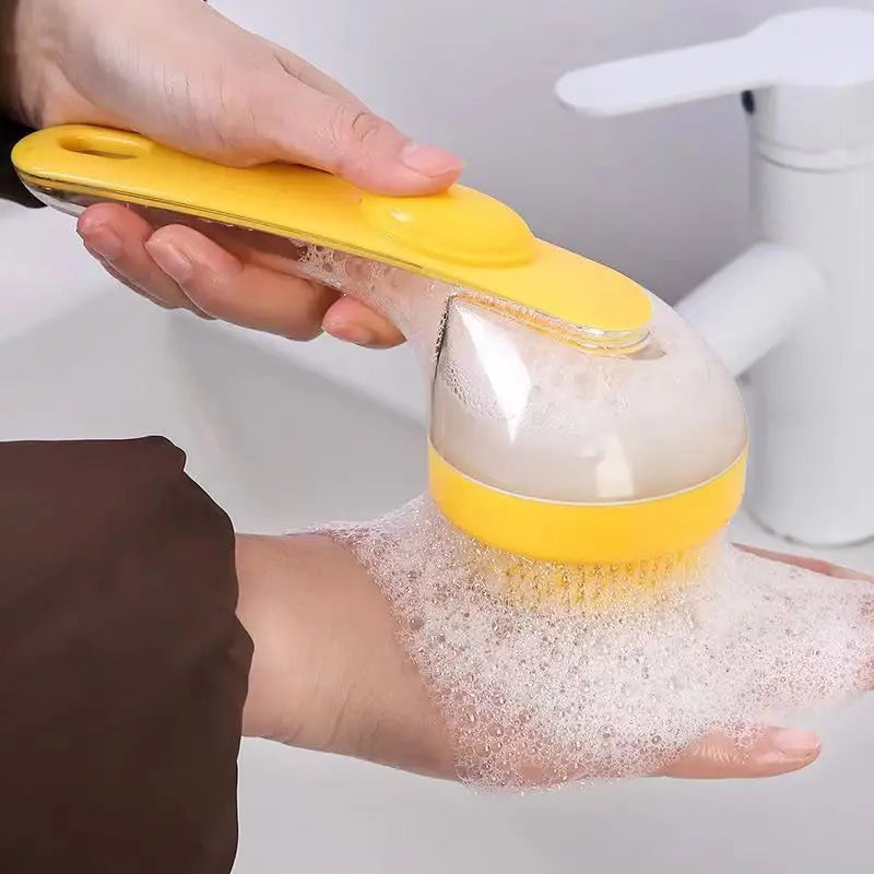 Pet Bath Massage Brush with Shampoo Dispenser – Scrubwyn™