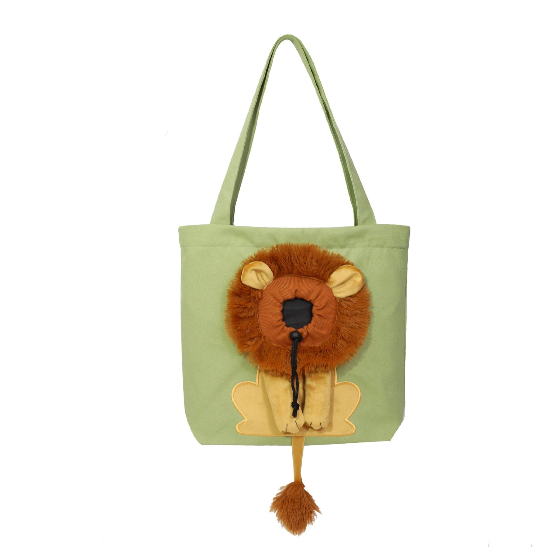 Nylon Pet Carrier Bag with Open-Window Design & Lion Print – Voyla™