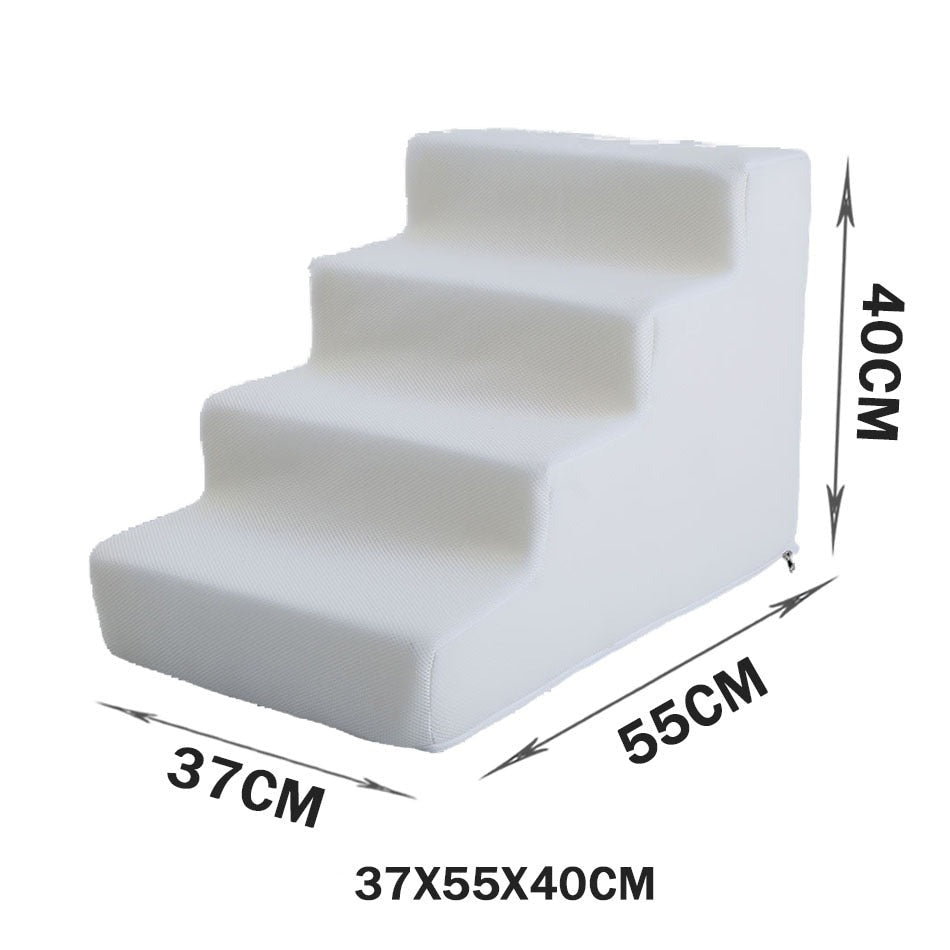 Pet Stairs for Dogs & Cats – Soft Foam Steps for Beds & Sofas – Pawrise™