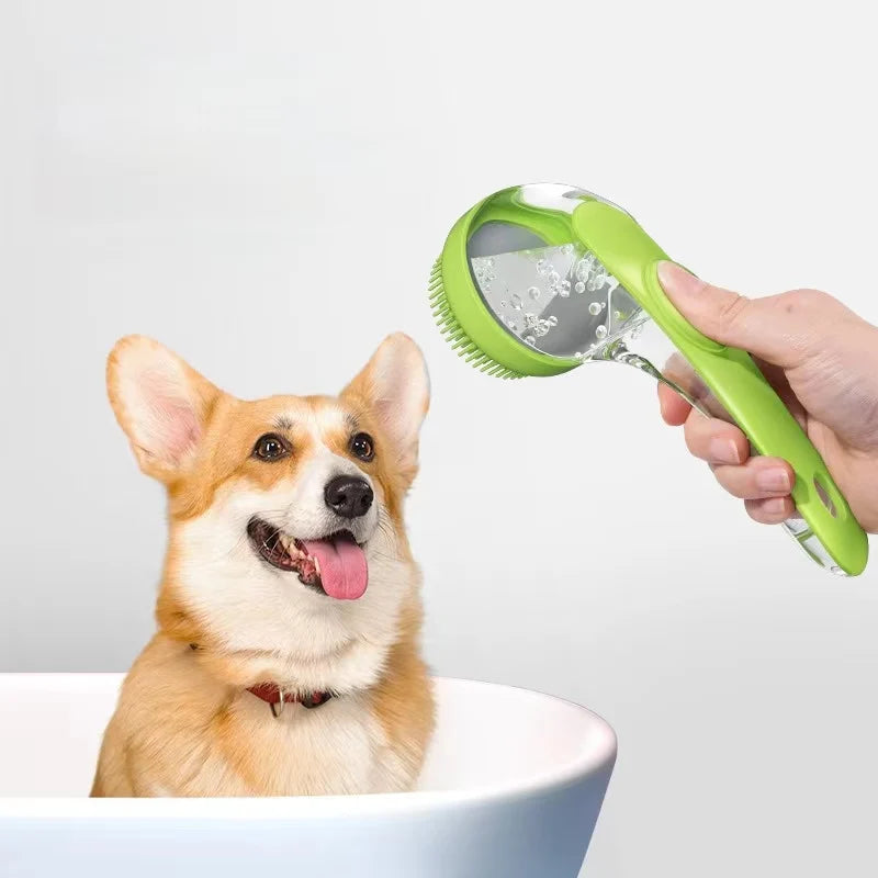 Pet Bath Massage Brush with Shampoo Dispenser – Scrubwyn™