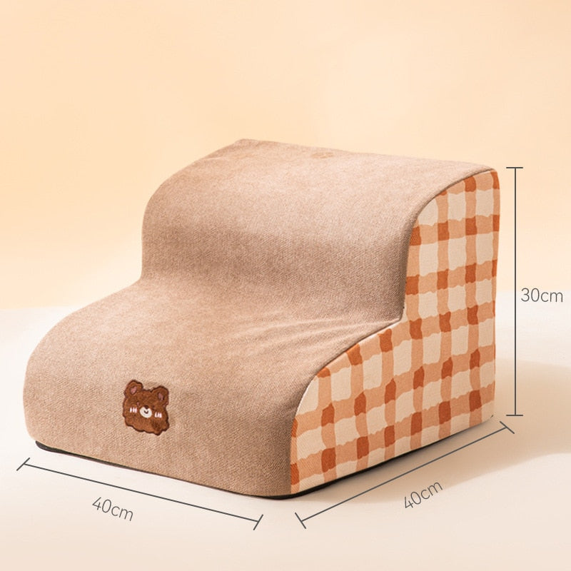 Non-Slip Foam Pet Stairs for Dogs & Cats – Steppaw™