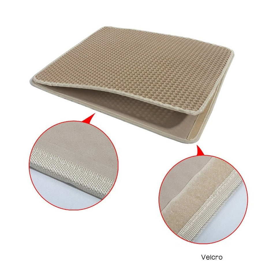 Cat Litter Trapping Mat with Double-Layer Waterproof Design – Trapzy™