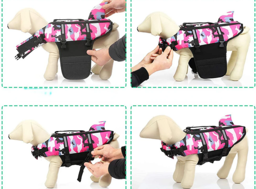 Pet Life Jacket with Handle for Dogs & Cats – SwimGuard™