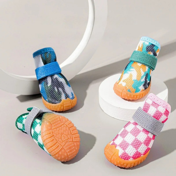 Non-Slip Pet Shoes with Breathable Upper & Adjustable Straps – StreetPaws™
