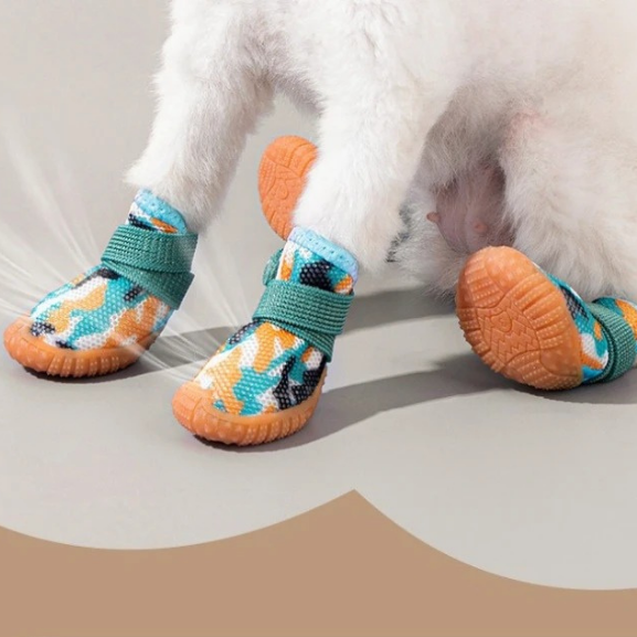 Non-Slip Pet Shoes with Breathable Upper & Adjustable Straps – StreetPaws™
