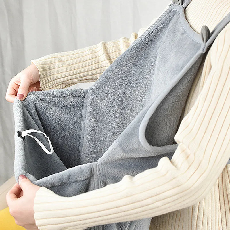 Front-Carry Pet Sleeping Bag Apron with Paw Holes – WrapNest™