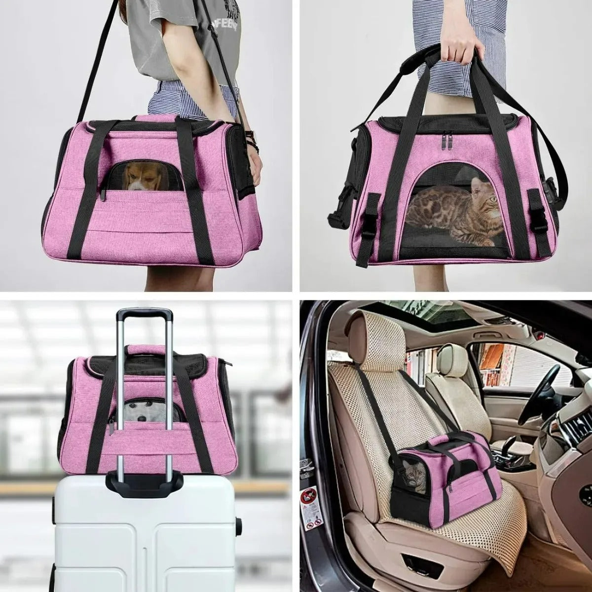 Waterproof Pet Carrier Bag with Ventilated Mesh Windows – Bexly™
