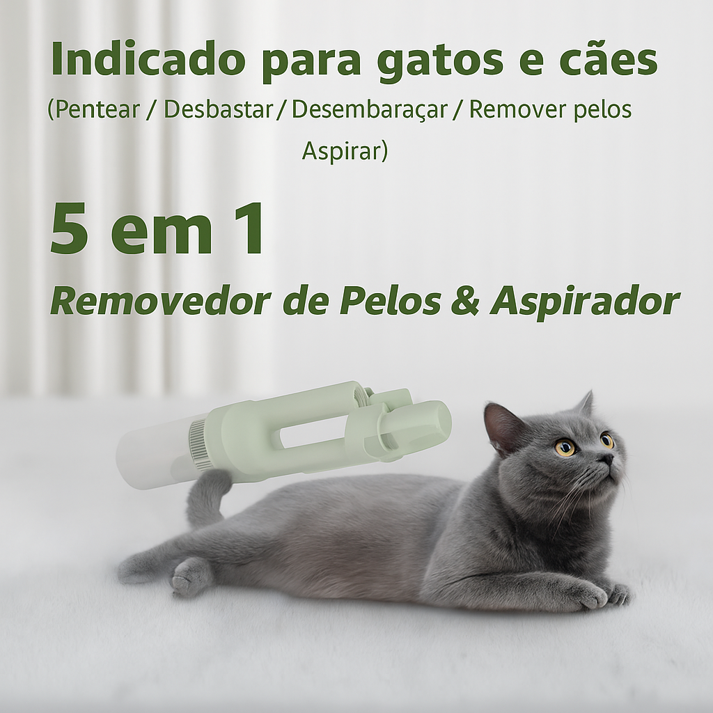 5-in-1 Pet Hair Removal & Vacuum Grooming Brush for Dogs & Cats – Vaclo™