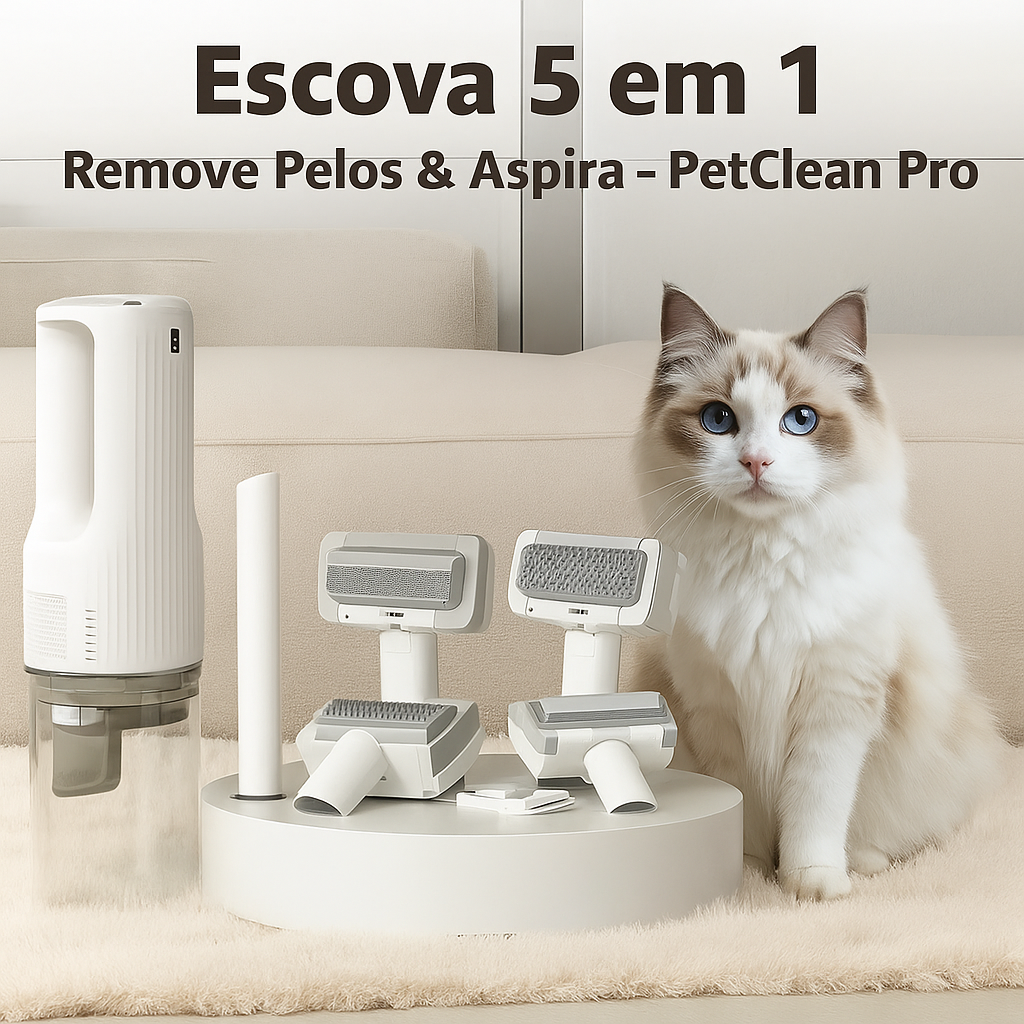 5-in-1 Pet Hair Removal & Vacuum Grooming Brush for Dogs & Cats – Vaclo™