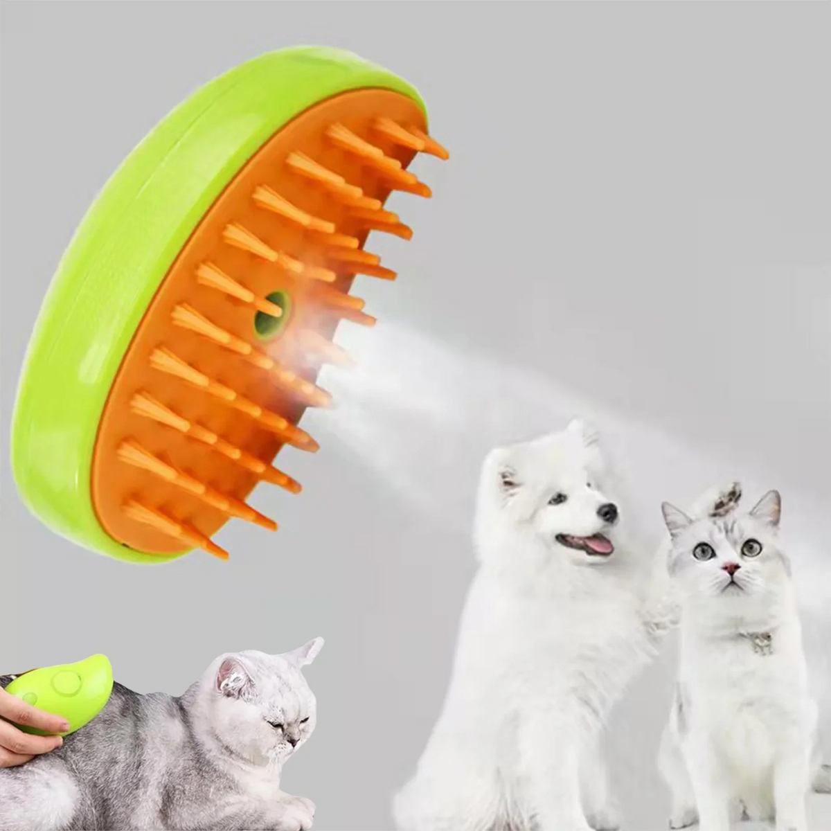 3-in-1 Steam Pet Grooming Brush for Dogs & Cats – Steamly™