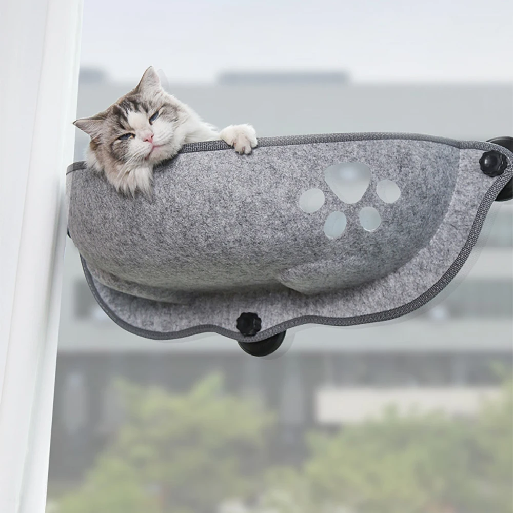 Suspended Cat Window Perch with Suction Cups – Ledgo™