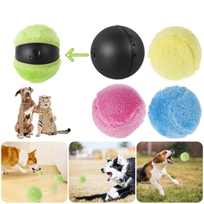 Automatic Rolling Pet Ball Toy with 4 Plush Covers – RolliPaw™
