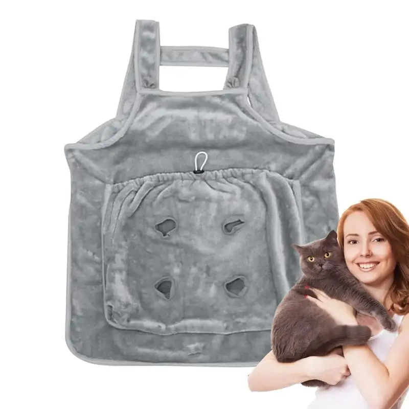 Front-Carry Pet Sleeping Bag Apron with Paw Holes – WrapNest™