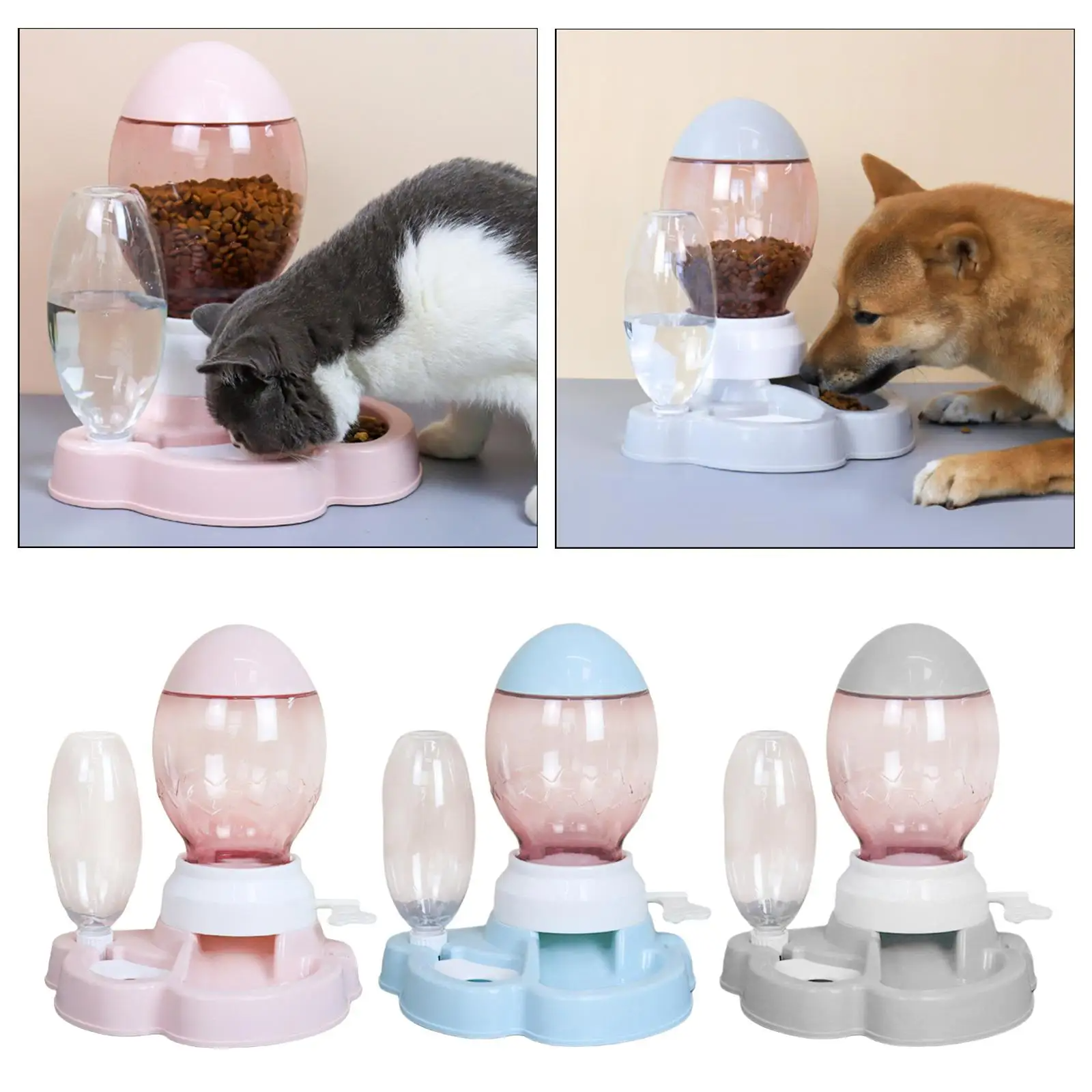 2-in-1 Pet Food & Water Bowl with Gravity Release Lever – Feedwell™