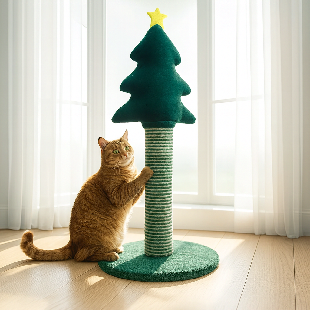 Christmas Tree Cat Scratcher – Sisal Scratching Post – Vosca™