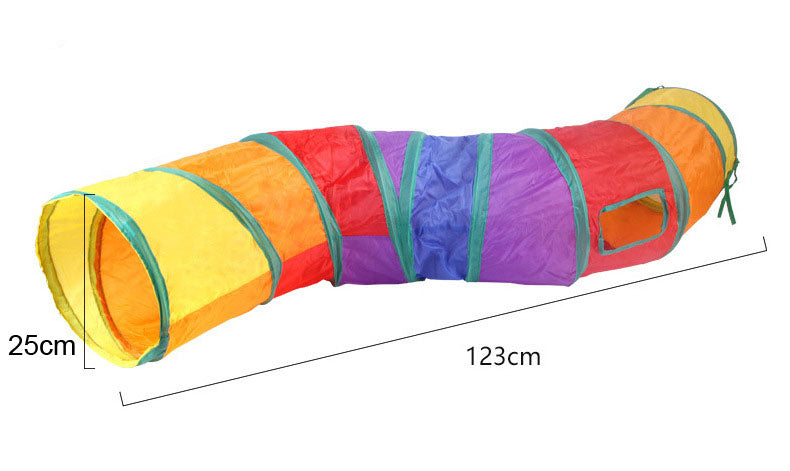 Collapsible Cat Play Tunnel with Hanging Ball – Loopa™
