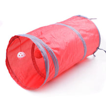 Collapsible Cat Play Tunnel with Hanging Ball – Loopa™