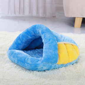 Slipper-Shaped Cozy Pet Bed for Dogs & Cats – SnugStep™
