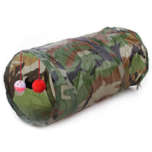 Collapsible Cat Play Tunnel with Hanging Ball – Loopa™
