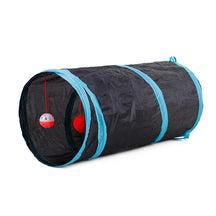 Collapsible Cat Play Tunnel with Hanging Ball – Loopa™
