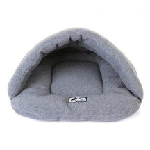 Velvet & Polyester Pet Cave Bed with Support Rod – BurrowRest™