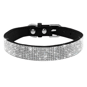 Rhinestone Leather Pet Collar for Small & Medium Dogs and Cats – Glinta™