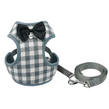 Plaid Bow Tie Vest with Leash for Dogs & Cats – Dapperly™