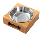 Bamboo Pet Bowl with Stainless Steel Insert for Dogs & Cats – Bamlow™