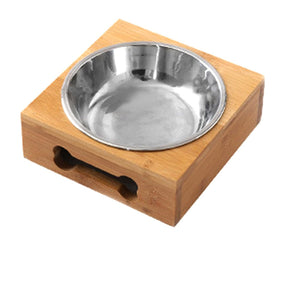 Bamboo Pet Bowl with Stainless Steel Insert for Dogs & Cats – Bamlow™