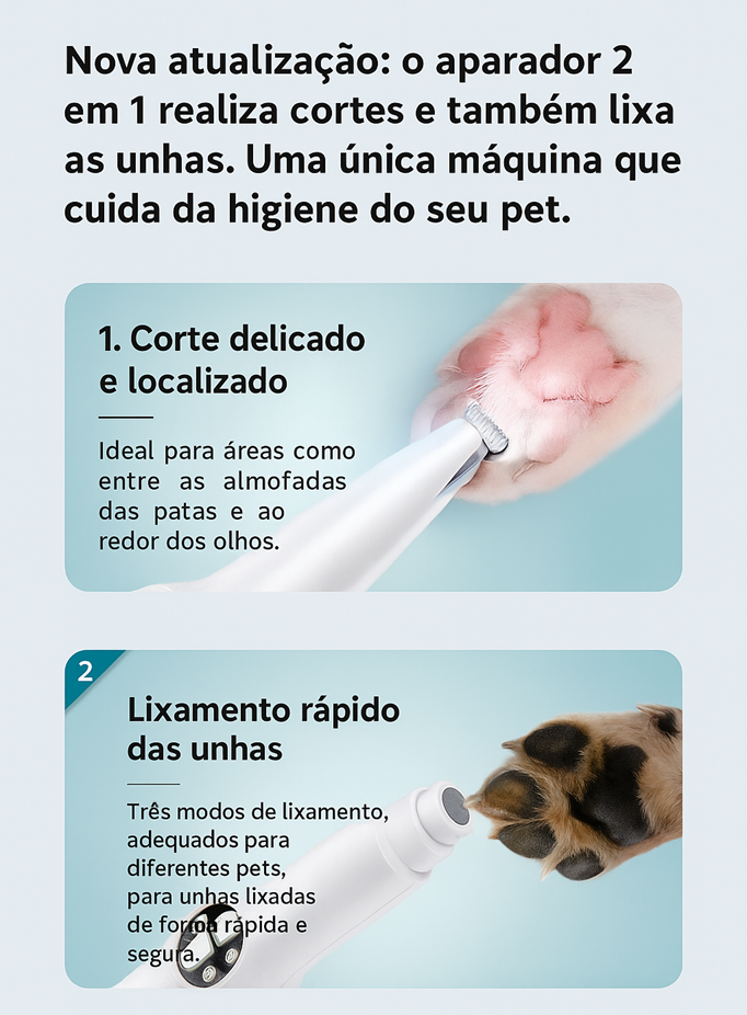 2-in-1 Pet Nail Grinder & Fur Trimmer with LED – Nailume™