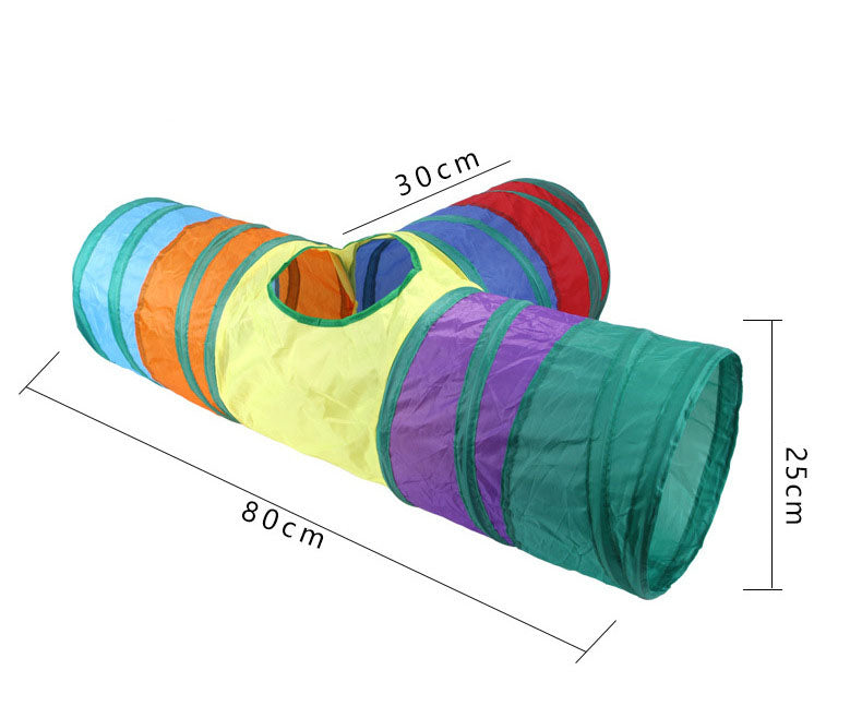 Collapsible Cat Play Tunnel with Hanging Ball – Loopa™