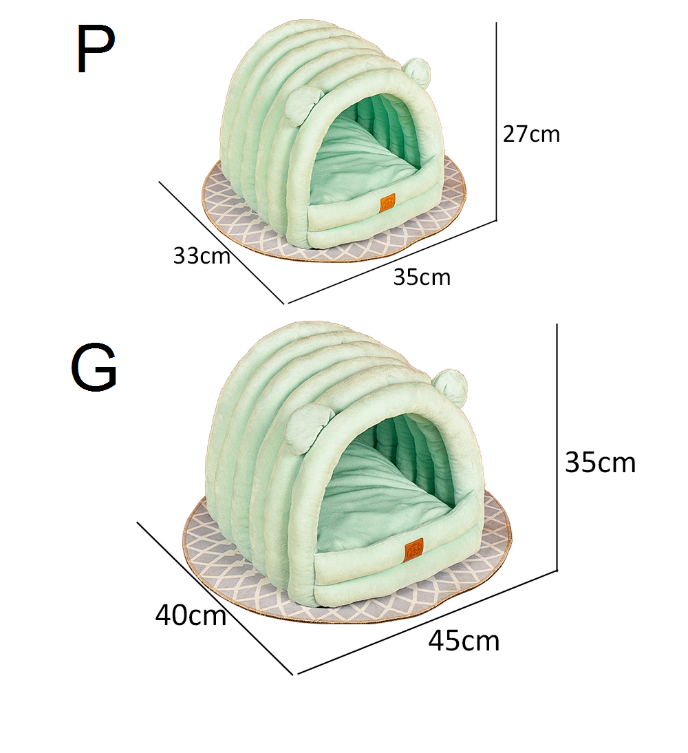 Cotton & Velvet Pet Cave Bed for Pets Up to 22 lb – Nestora™