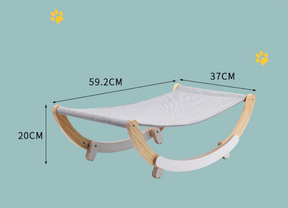 Portable Wood Frame Pet Hammock Bed with Stable Base – Baymo™