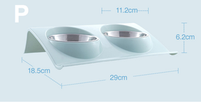 Double Pet Bowl Set with Removable Stainless Steel Insert – Kado™