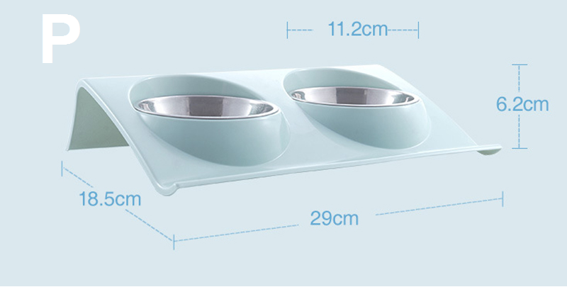 Double Pet Bowl Set with Removable Stainless Steel Insert – Kado™