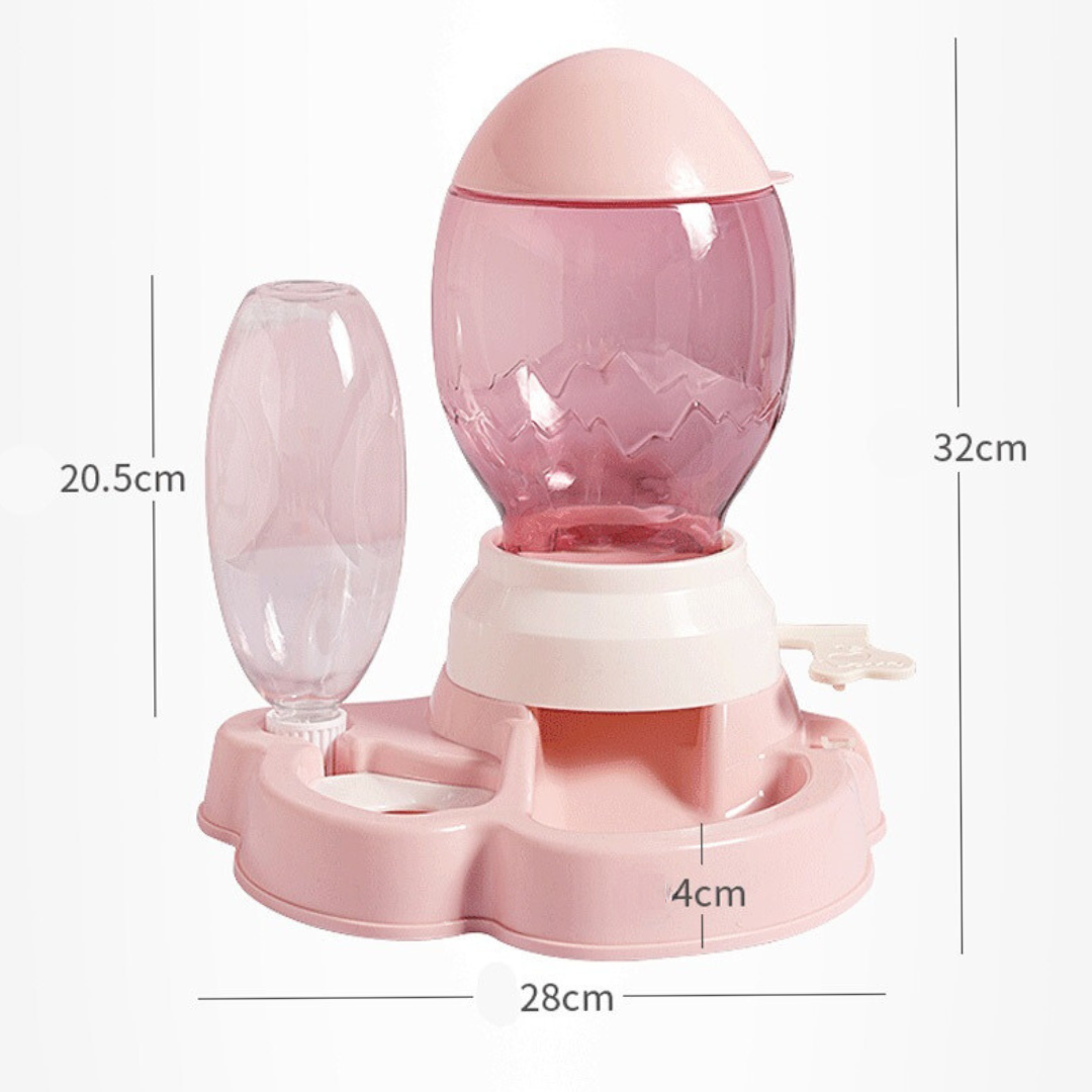 2-in-1 Pet Food & Water Bowl with Gravity Release Lever – Feedwell™