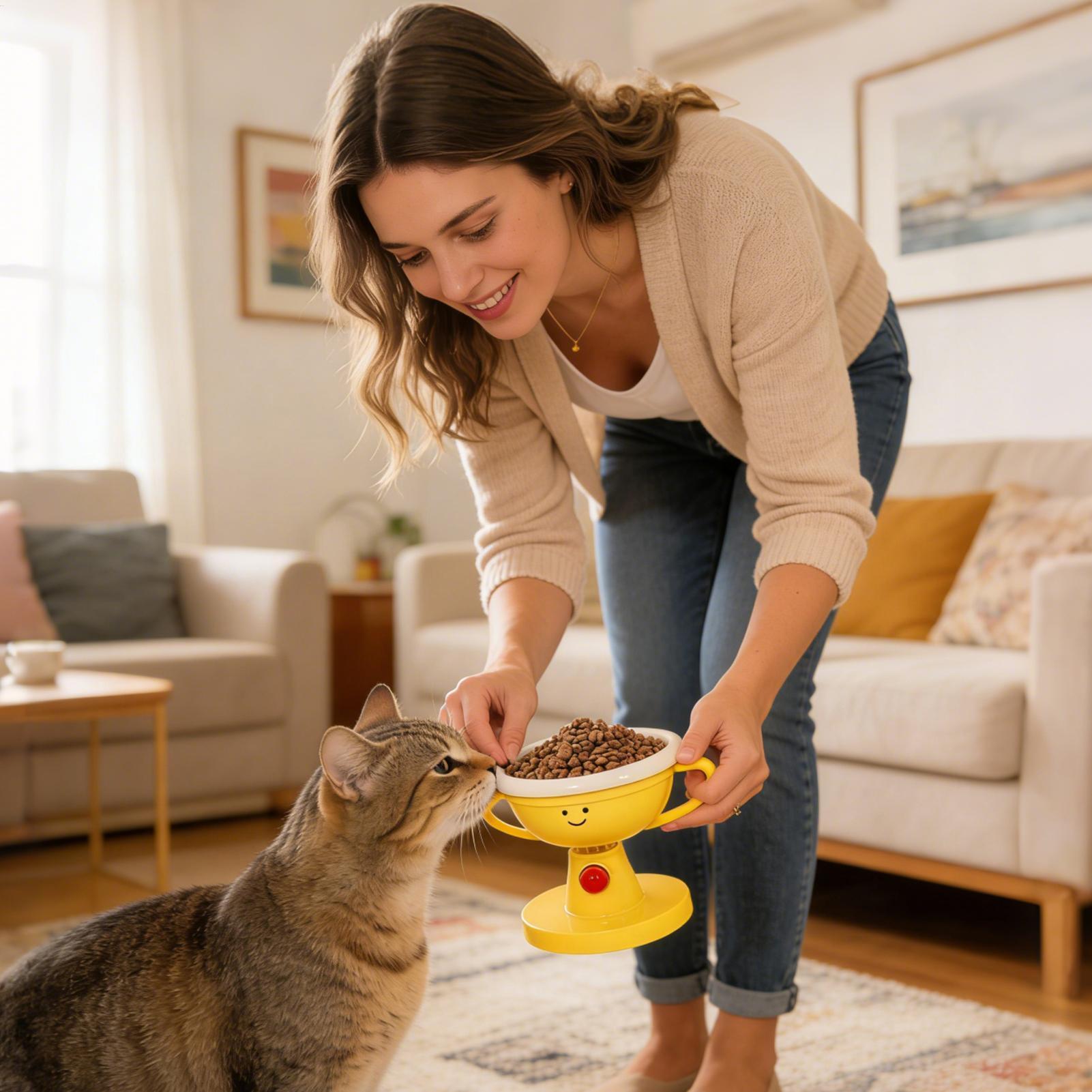 Adjustable Elevated Pet Bowl with Non-Slip Base for Dogs & Cats – Vertiko™