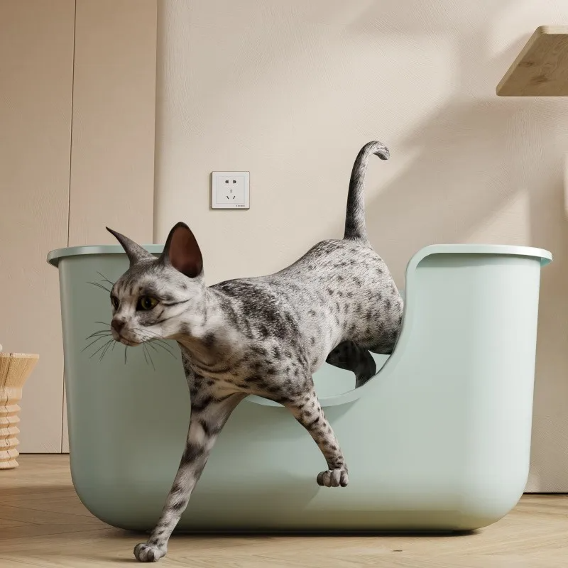 Open Top Cat Litter Box, Easy-Clean & Reusable – Trayzo™