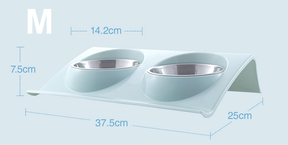 Double Pet Bowl Set with Removable Stainless Steel Insert – Kado™