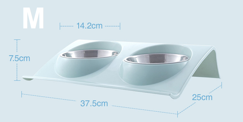 Double Pet Bowl Set with Removable Stainless Steel Insert – Kado™