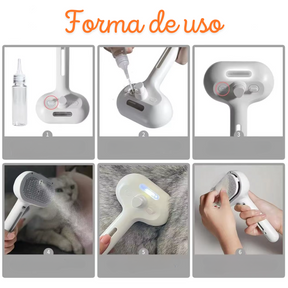 Self-Cleaning Steam Spray Pet Grooming Brush for Dogs & Cats – Furmist™