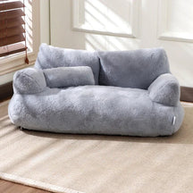 Coral Fleece Sofa-Style Pet Bed with Removable Cover – Sofelo™