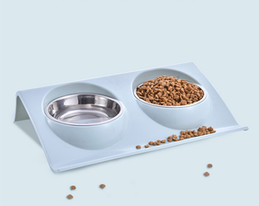 Double Pet Bowl Set with Removable Stainless Steel Insert – Kado™