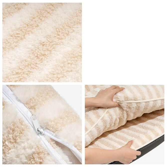 Faux Shearling Pet Sofa Bed with Double-Layer Seat – CasaBelle