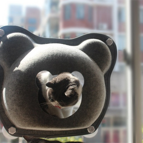 Suspended Cat Window Perch with Suction Cups – Ledgo™