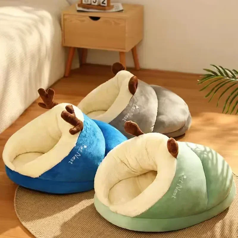 Cotton Slipper Pet Bed for Small & Medium Dogs and Cats – SnugStep™