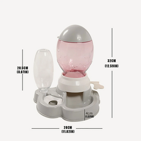 2-in-1 Pet Food & Water Bowl with Gravity Release Lever – Feedwell™