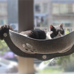 Suspended Cat Window Perch with Suction Cups – Ledgo™
