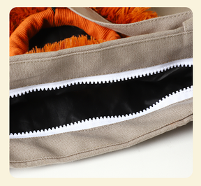 Nylon Pet Carrier Bag with Open-Window Design & Lion Print – Voyla™